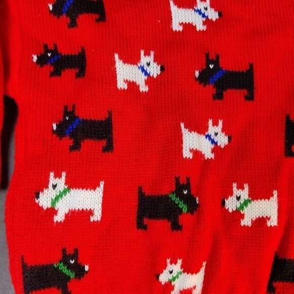 🎅 Glen Appin of Scotland Scotty Dog Red Baby Sweater Sz 12M - 18M - Picture 6 of 9